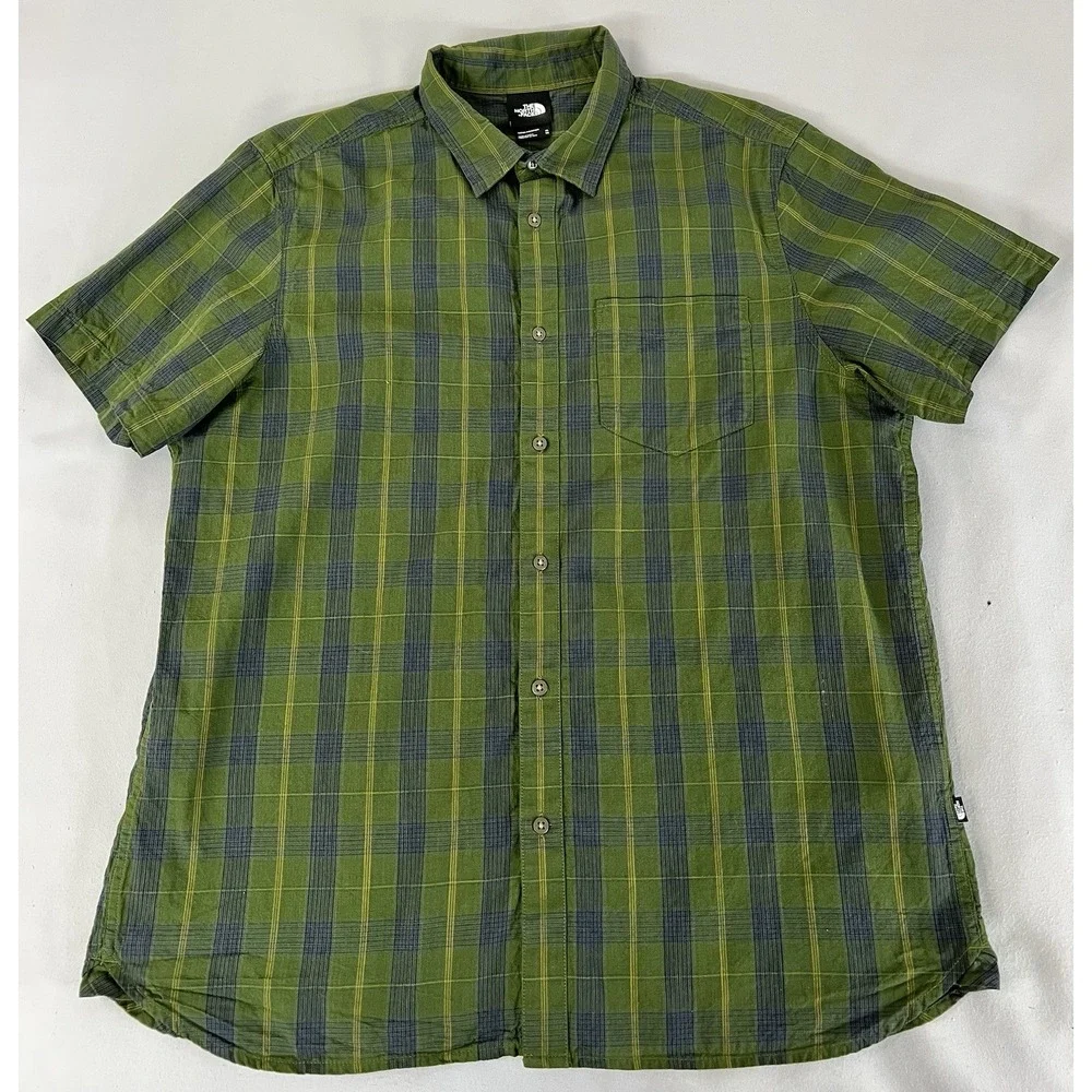 The North Face Shirt Mens Sz XL Creature Comfort Plaid Button Down Collared‎